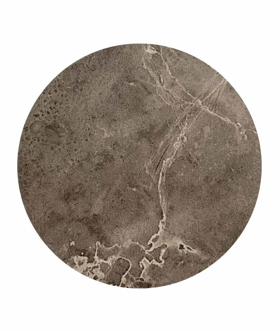 Kompaktlaminat bordplate Ø70cm, 12 mm - Grå marmor | NICHE Interiør & Storkjøkken
