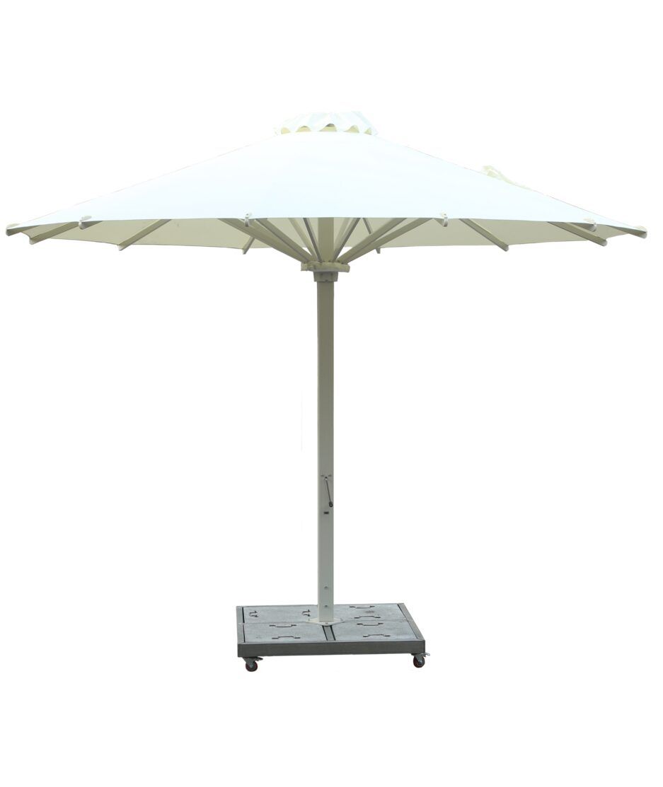 Premium parasoll Ø4m - lys sand | NICHE Interiør & Storkjøkken