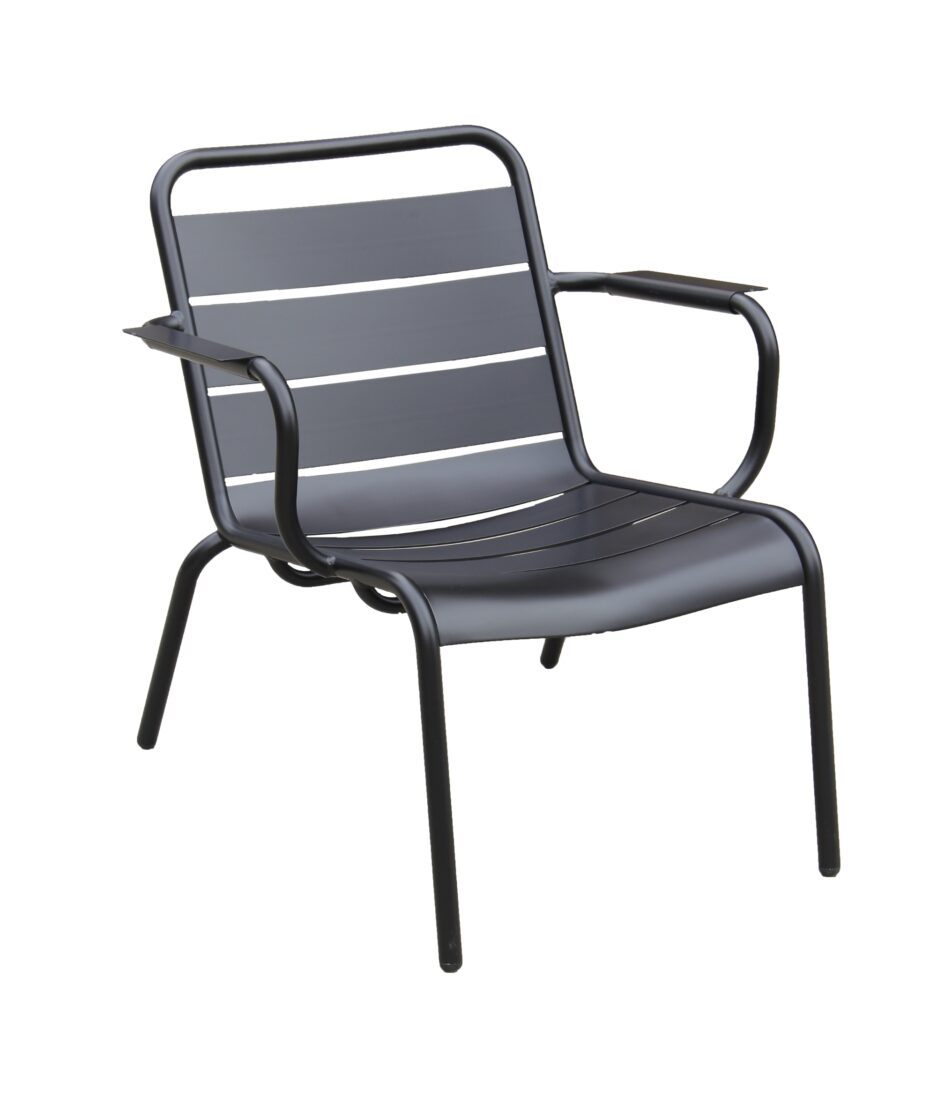 Promenade lounge stol aluminium, RAL 9005 | NICHE Interiør & Storkjøkken