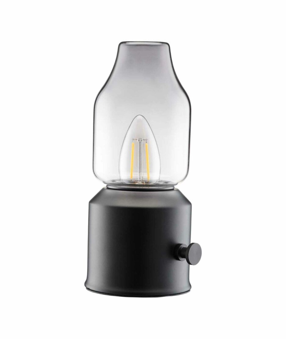 Lystra oppladbar bordlampe, svart | NICHE Interiør & Storkjøkken